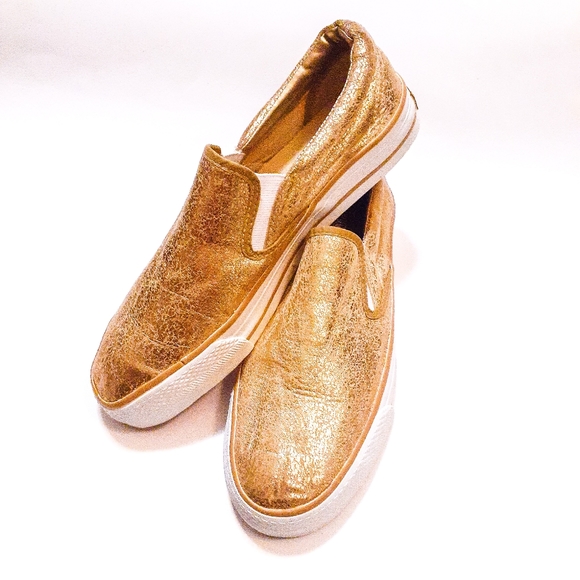Skechers Chic Gold Slip On Sneakers - Picture 2 of 5